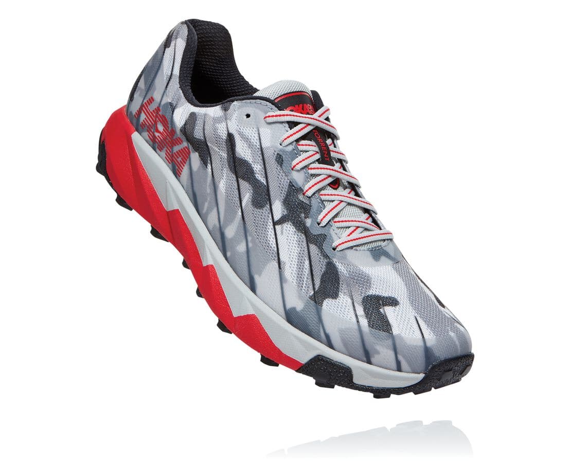 Hoka One One All Gender Hoka X Xterra Torrent Damen Wanderschuhe Grau Camouflage | (DE-0591QAXFM)